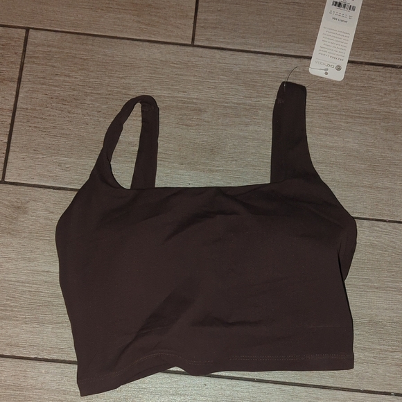 CRZ YOGA Chocolate Sports Bra Small 4/6 Hot Fudge Brown - Picture 1 of 2